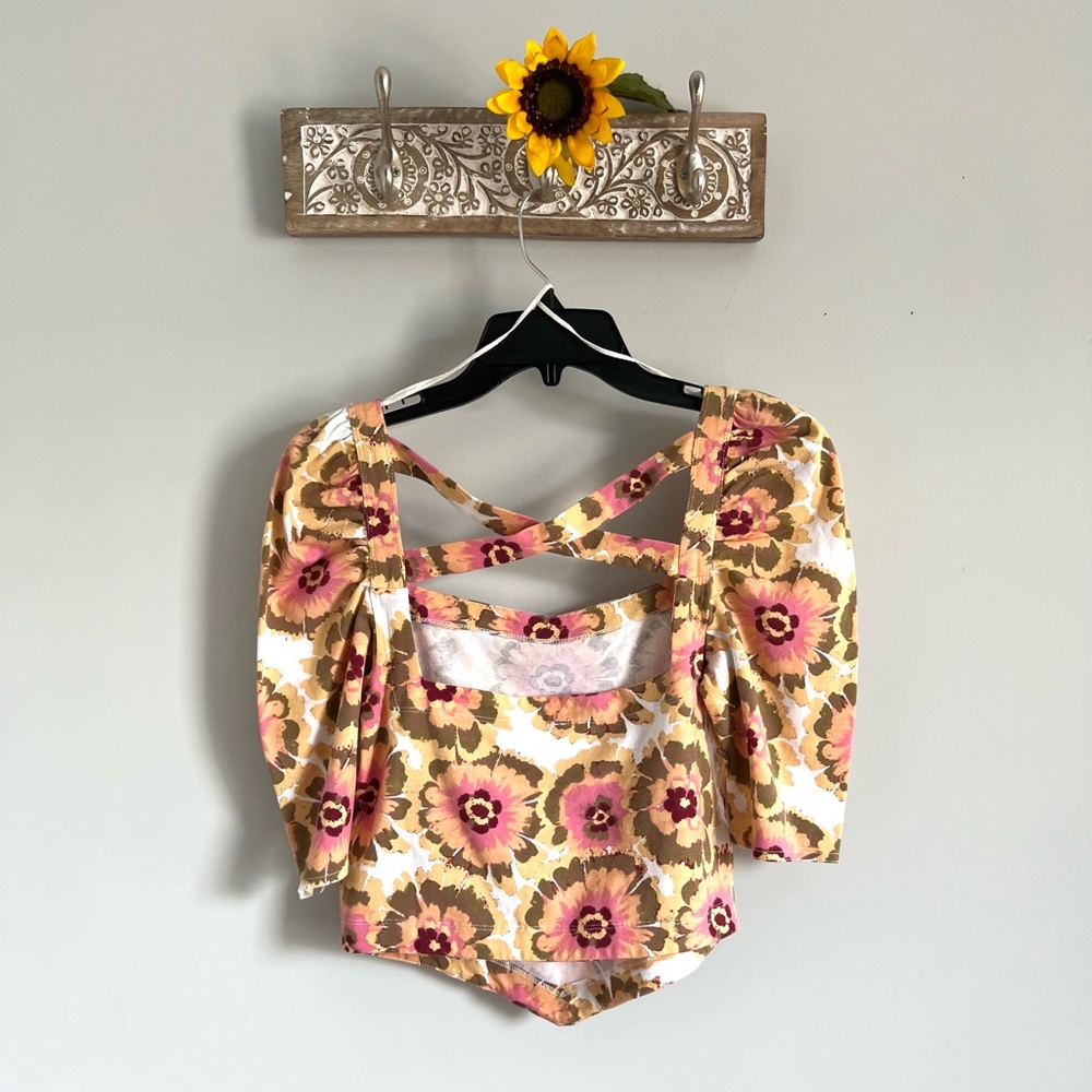 🌻🚨🆕FINAL SALE PRICE🚨FREE PEOPLE GIVE ME MORE TOP-IVORY COMBO - Picture 14 of 16